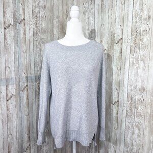 Women's Old Navy Long Sleeve Sweater | Gray | Boat Neck Top | Size Medium